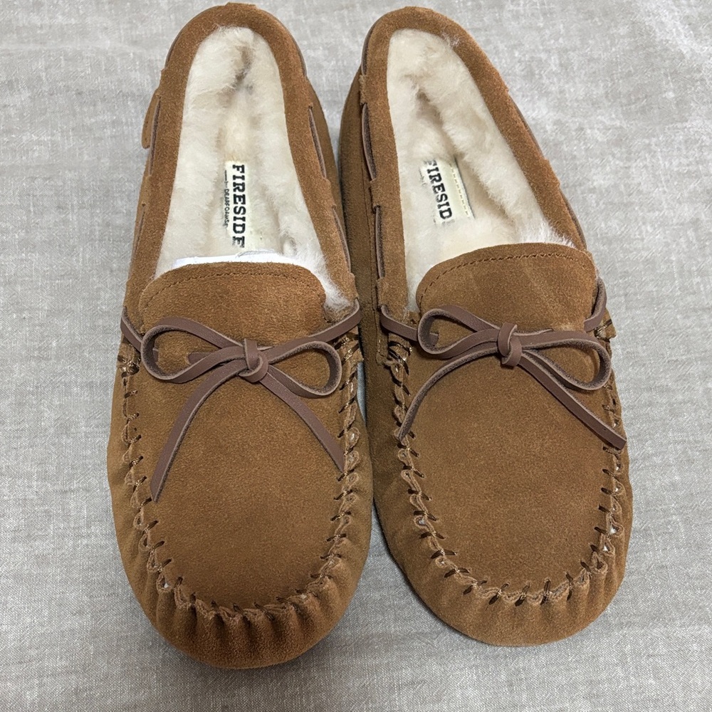 Chestnut Kids Moccasins with Bow